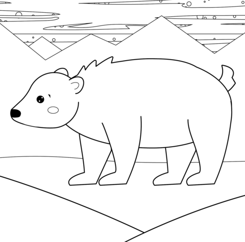 Polar Bear Coloring Page